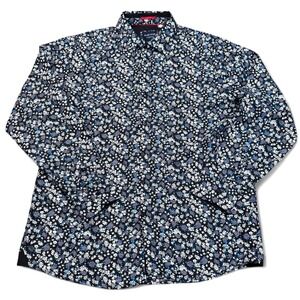 Silver Stone Collection Button Up Shirt Mens Size‎ XL *** Floral Blue AOP Casual